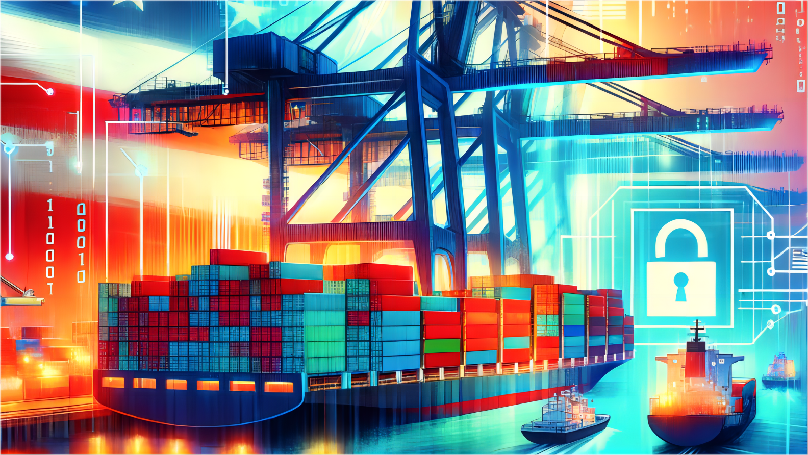 Cargo ship and containers representing import shipping from China to Germany commercial cargo