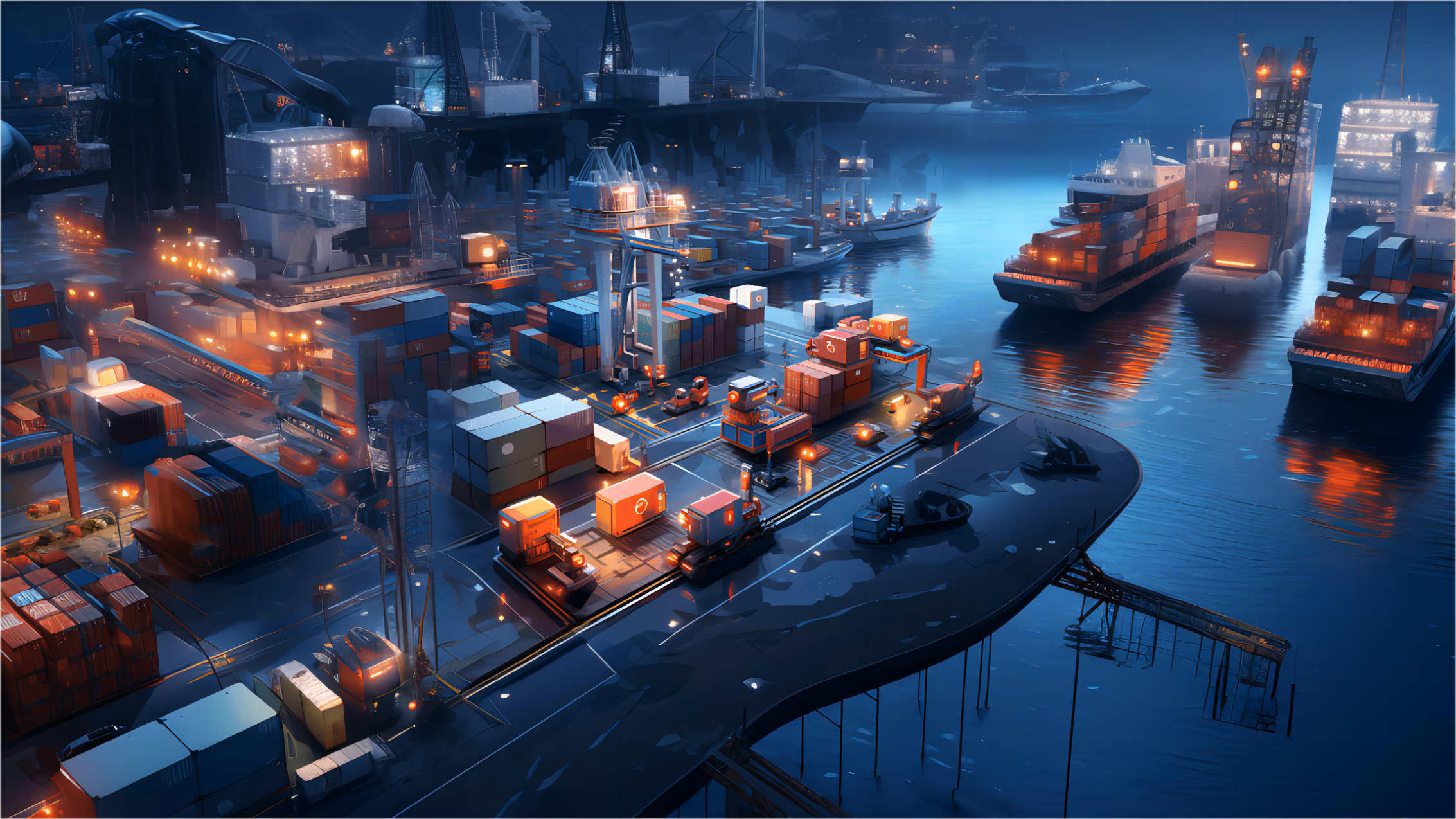 Container ship transporting goods from China to Canada