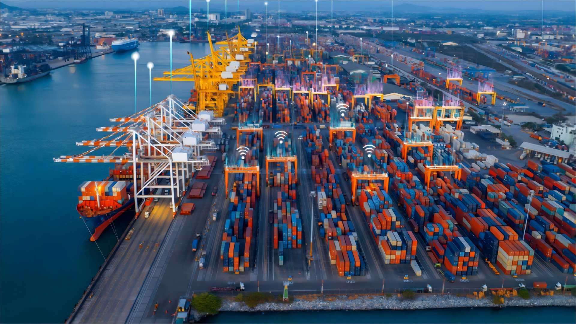 Professional logistics team managing container shipments