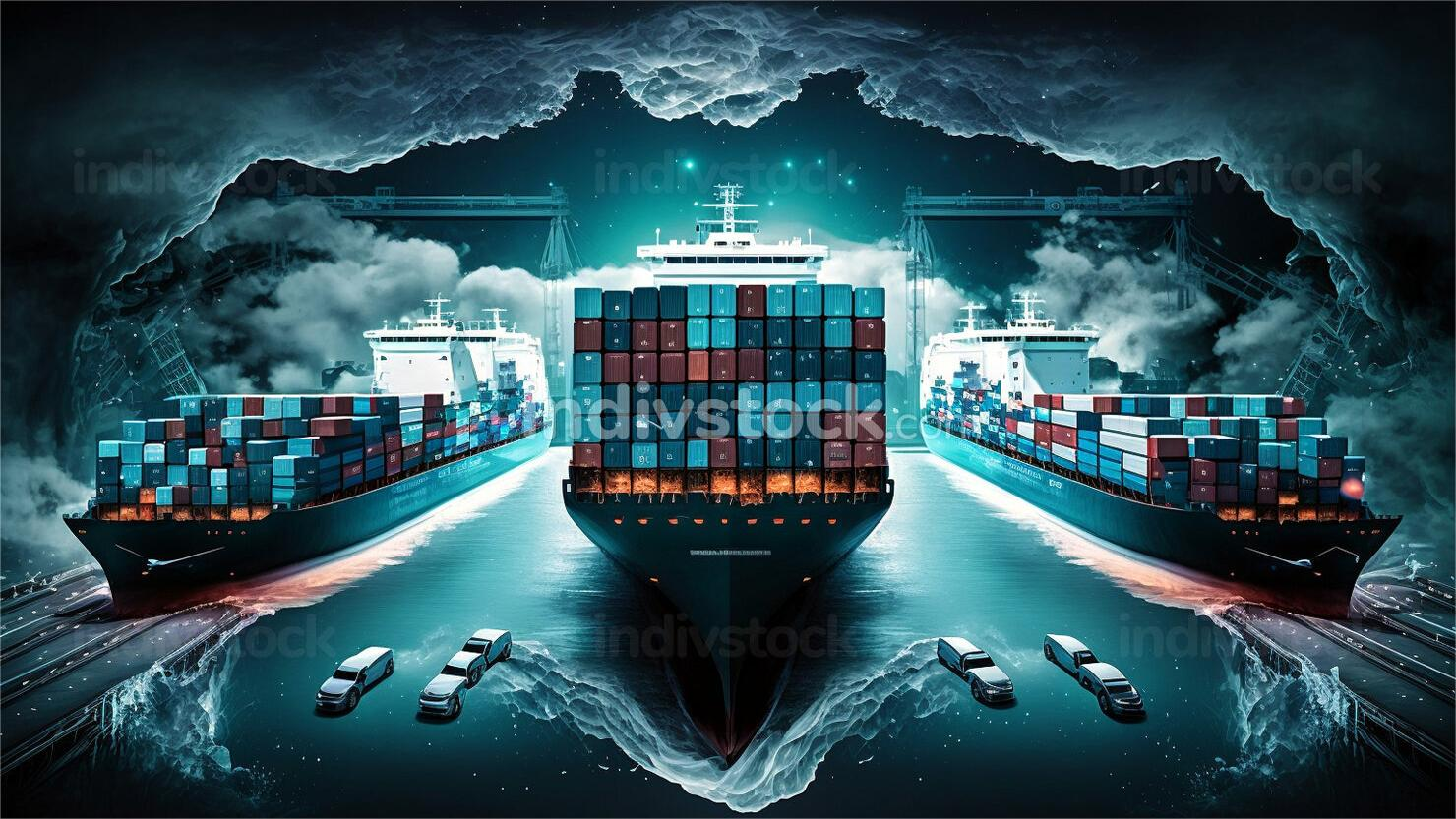 Workers loading a 40HQ container in a Shanghai warehouse