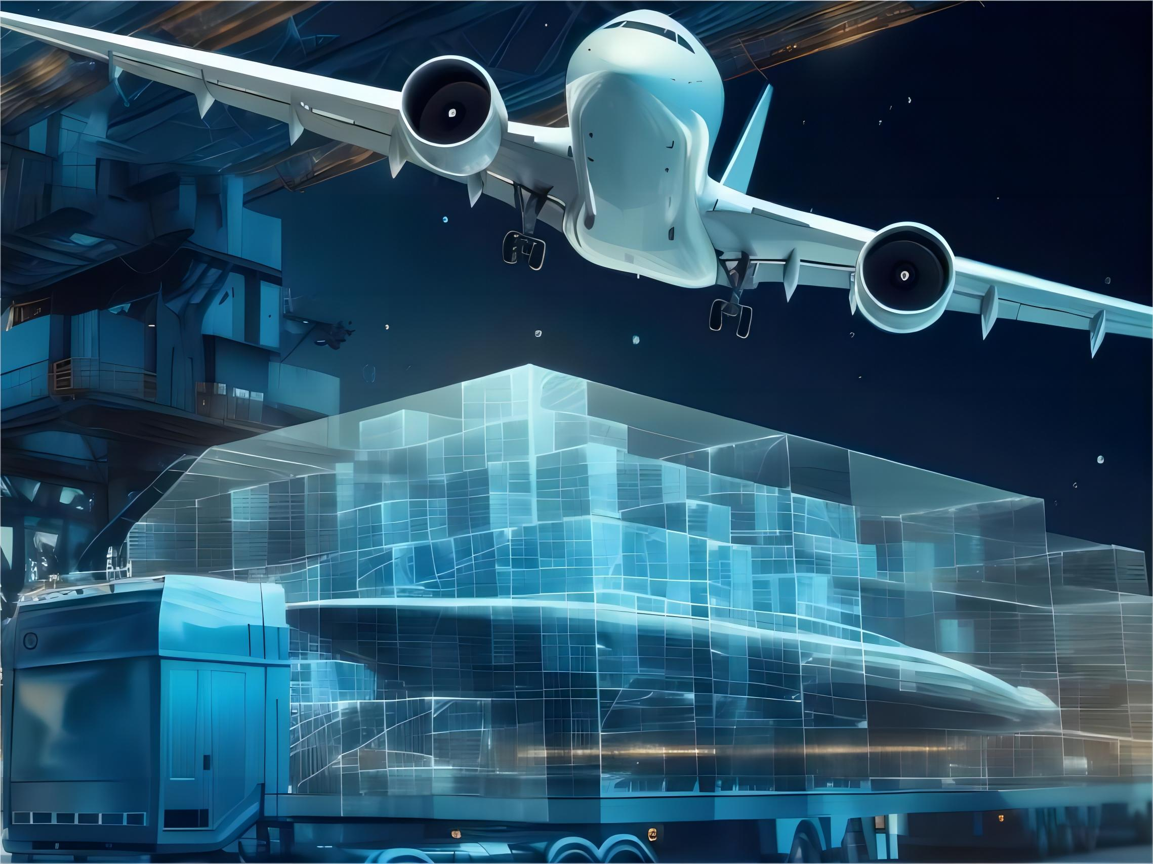 Cargo plane being loaded for international air freight from China
