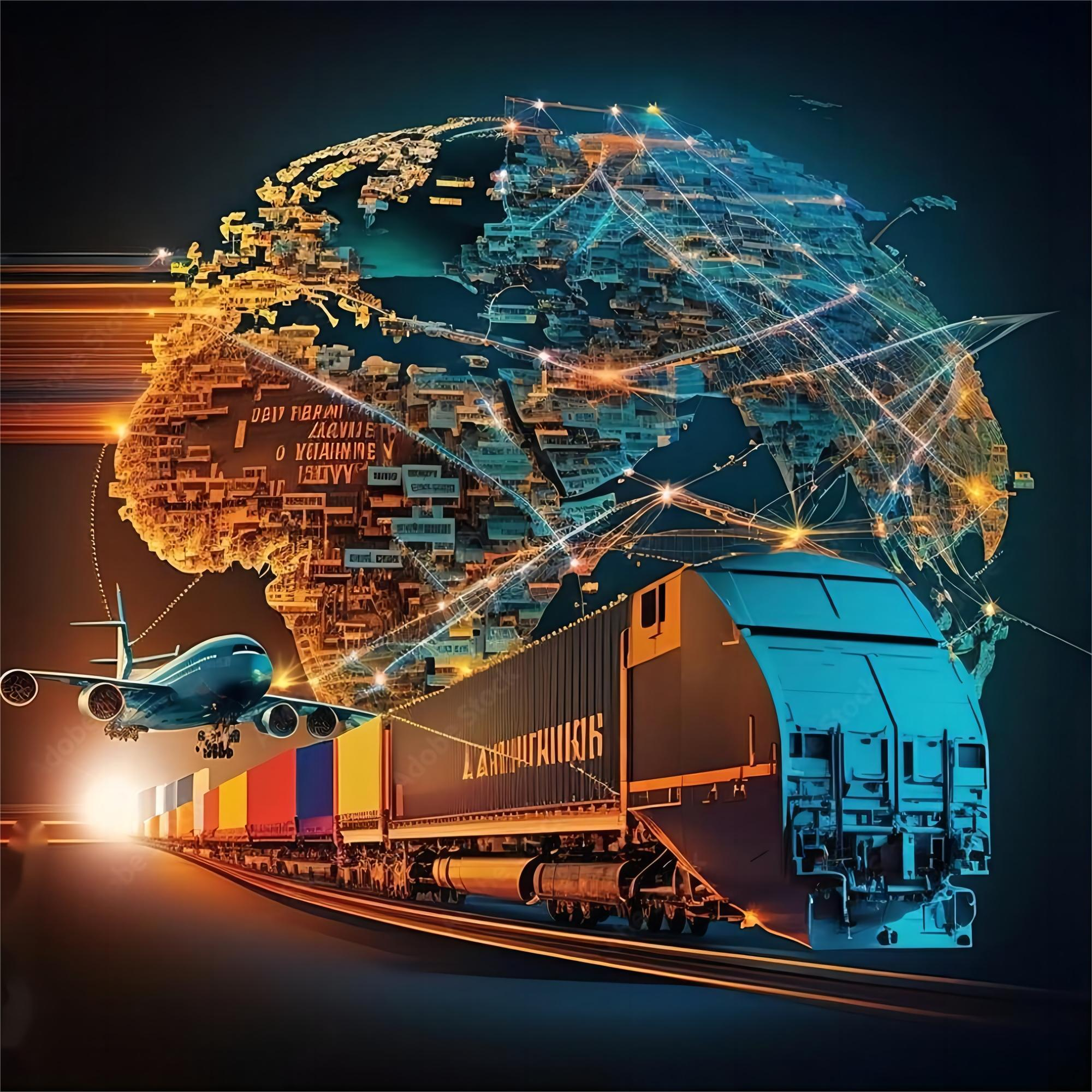 Diagram showing the flow of goods from Chinese factories to Amazon warehouses